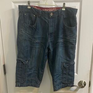 Point Zero Men’s Jorts Jean Shorts Skater Grunge Denim Size 36 Streetwear School